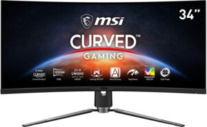 34寸曲面 HDR 游戏显示器 MSI MPG Artymis 343CQR 