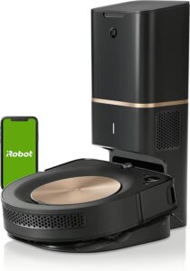 具有自动清空底座的最佳宠物毛扫地机器人：iRobot Roomba s9+